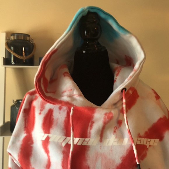 CRIMINAL DAMAGE tie dye hoodie size medium - Picture 8 of 16
